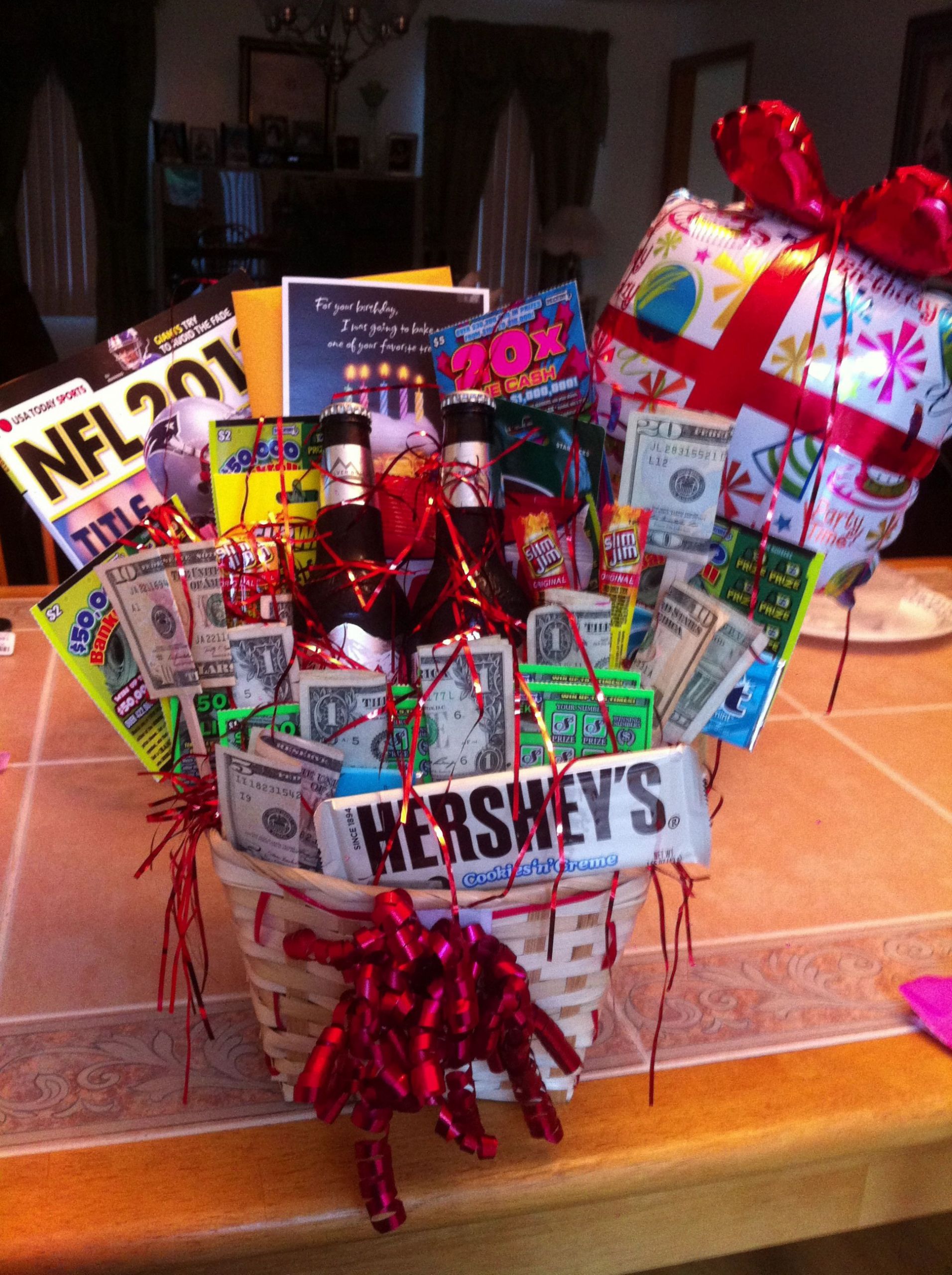 Birthday Gift For Him Ideas
 I attempted to make a birthday t basket for my