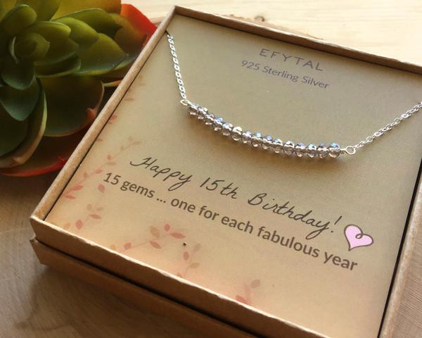 Birthday Gifts For A Girl
 15th Birthday Gifts for Girls Sterling Silver Necklace
