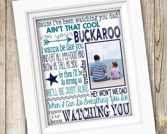 Birthday Gifts For Dad From Son
 Printable Song Lyrics Art Father s Day Gift by SubwayStyle
