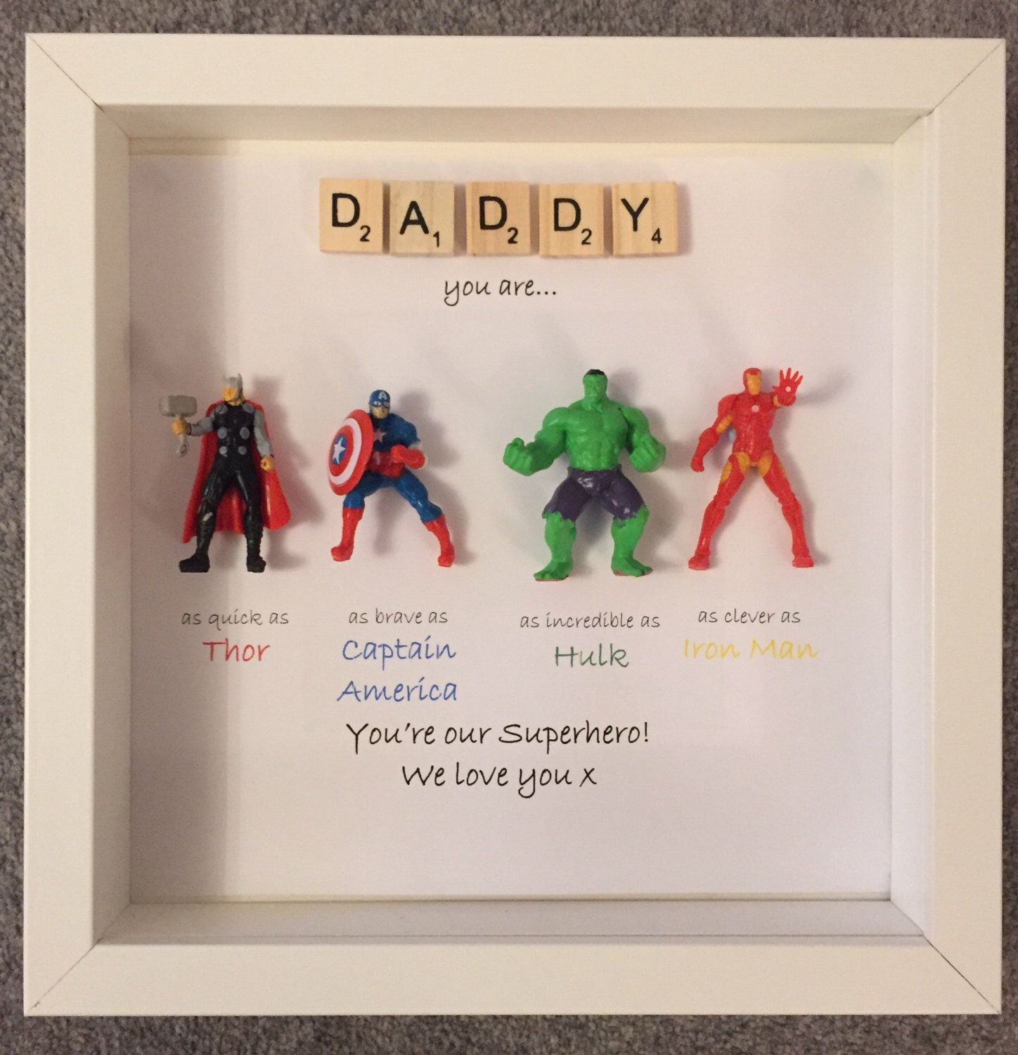 Birthday Gifts For Dad From Son
 Avengers Superhero figures frame t Ideal for dad
