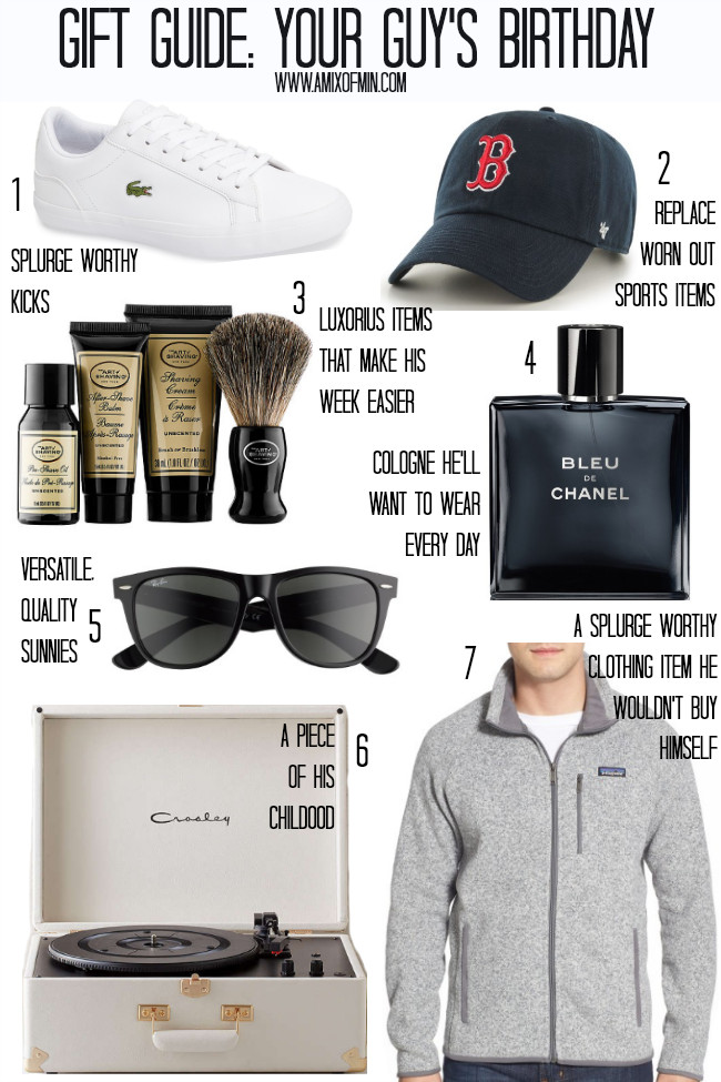 Birthday Gifts For Husband Ideas
 Gift Guide Your Guy s Birthday A Mix of Min