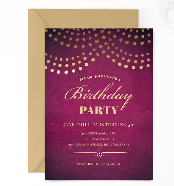 Birthday Invitation Email
 23 Birthday Invitation Email Templates PSD EPS AI