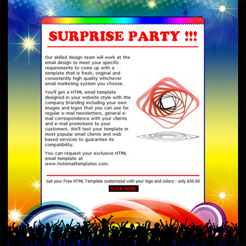 Birthday Invitation Email
 Party invitation