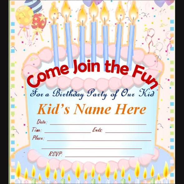 Birthday Invitation Online
 FREE 63 Printable Birthday Invitation Templates in PDF
