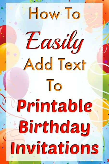 Birthday Invitation Online
 How To Easily Add Text To Birthday Invitation Templates