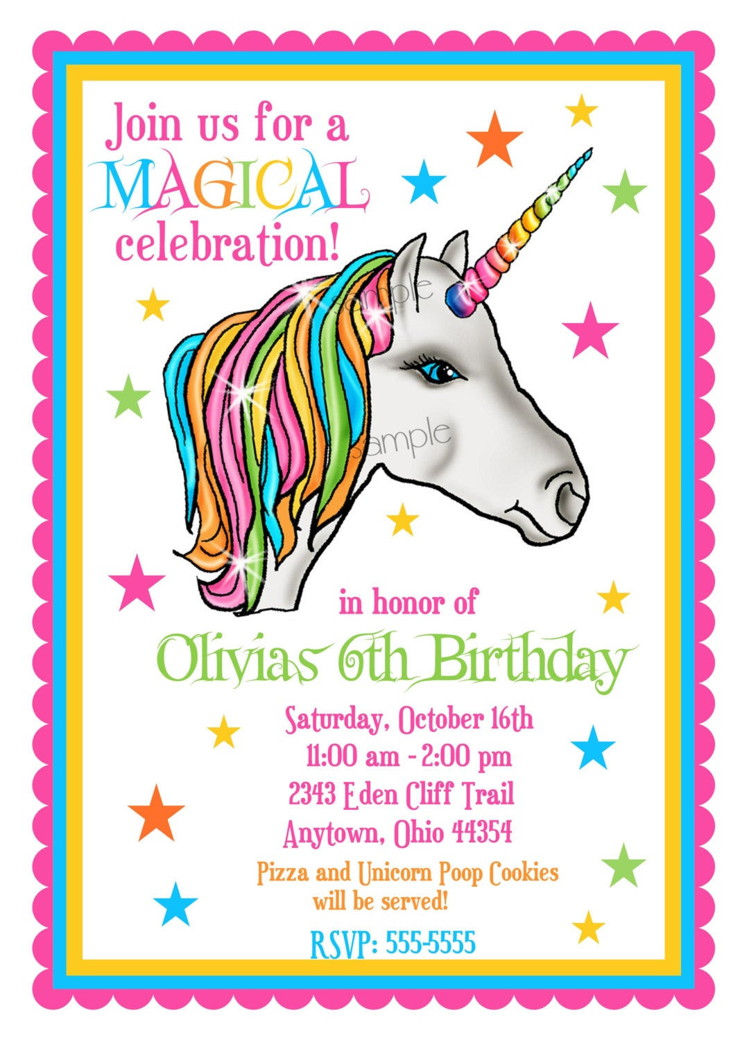 Birthday Invitation Online
 Unicorn Invitations Unicorn Birthday Party Invitations