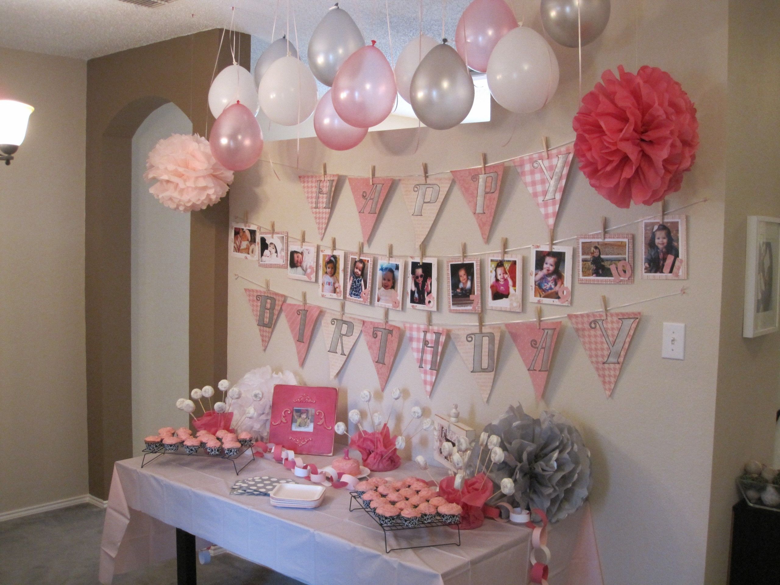 Birthday Party Decorations At Home
 Fresh First Birthday Decoration Ideas at Home for Girl