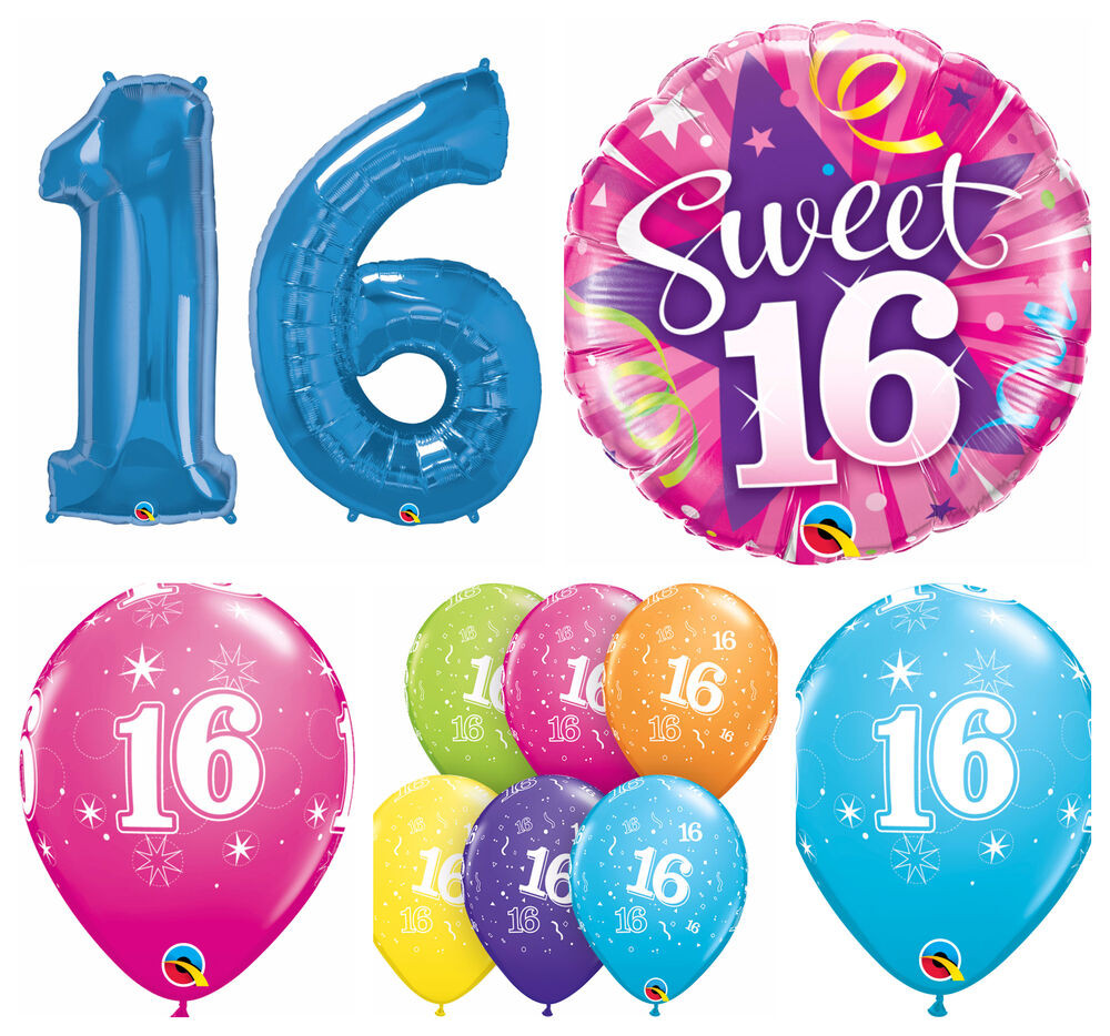 Birthday Party Ideas For Boys Age 16
 Age 16 Happy 16th Birthday Qualatex Balloons Helium