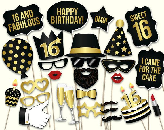Birthday Party Ideas For Boys Age 16
 Sweet 16 party ideas for girls and boys booth props