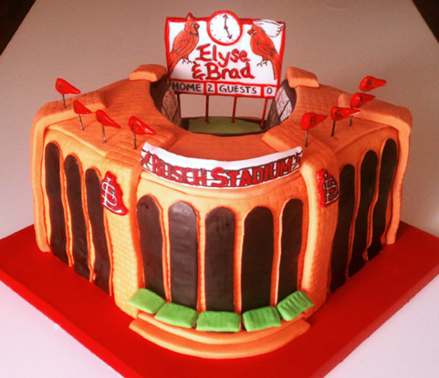 Birthday Party Ideas St Louis
 St Louis Cardinals Busch Stadium Cake CakeCentral