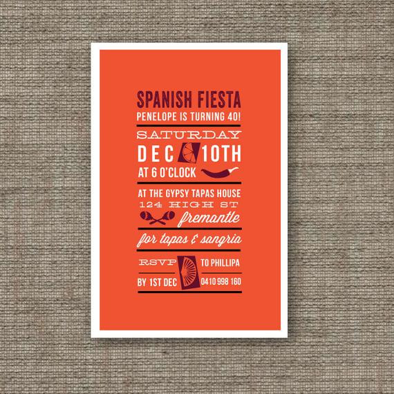 Birthday Party In Spanish
 Items similar to Spanish Party Invites Printable PDF