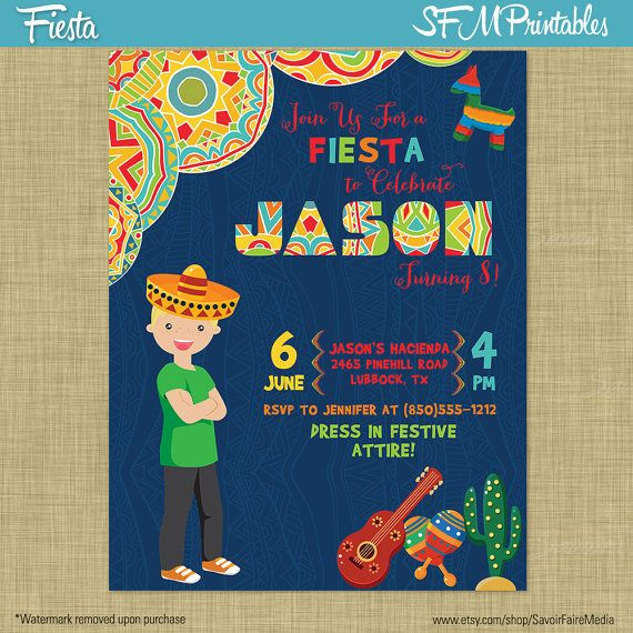 Birthday Party In Spanish
 Fiesta Birthday Party Flyer Invitation Poster Party Mexico
