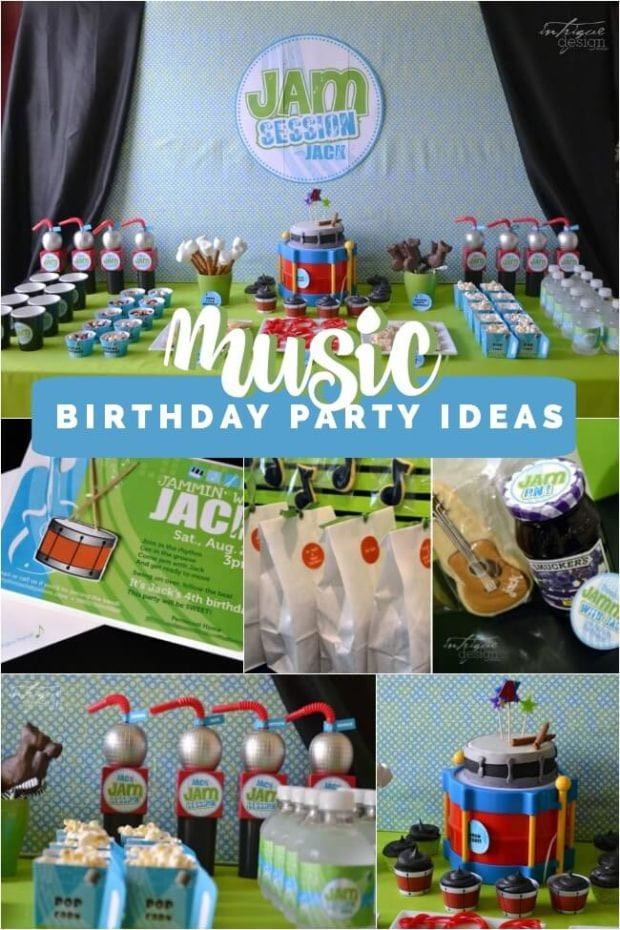 Birthday Party Music
 Boy’s Music Themed Birthday Party Spaceships and Laser Beams