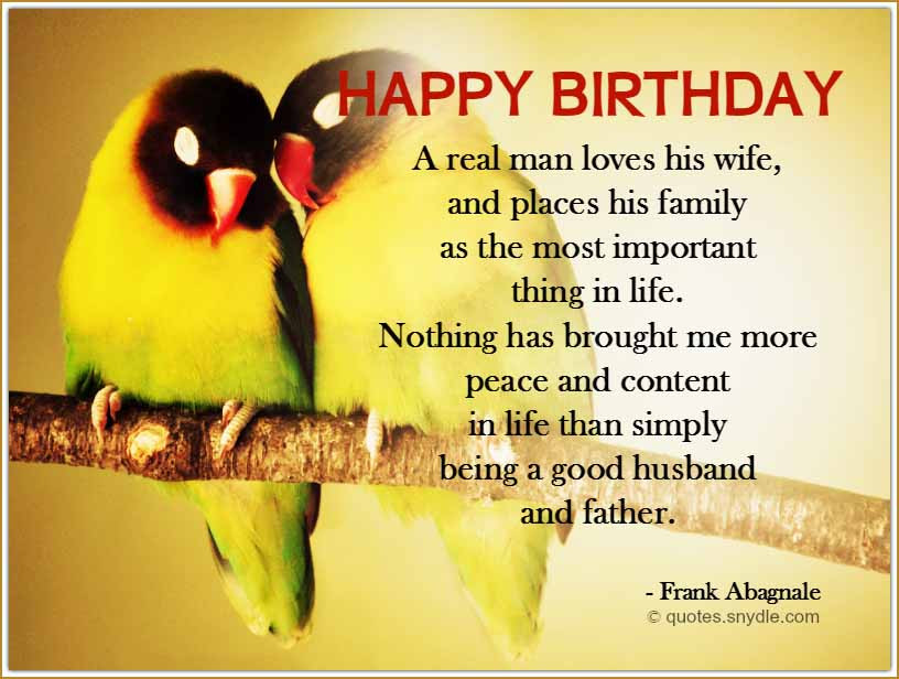 Birthday Quote For Husband
 Birthday Quotes for Husband Quotes and Sayings