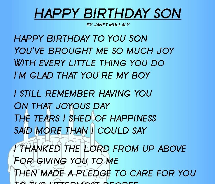 Birthday Quotes For My Son
 Happy Birthday Quotes To My Son