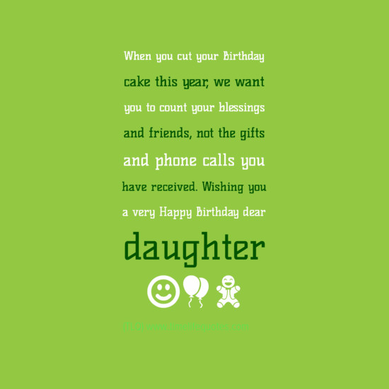 Birthday Quotes To Daughter
 Inspirational Quotes For Daughters Birthday QuotesGram