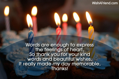Birthday Thanks Quotes
 Thank You For Birthday Wishes Quotes QuotesGram