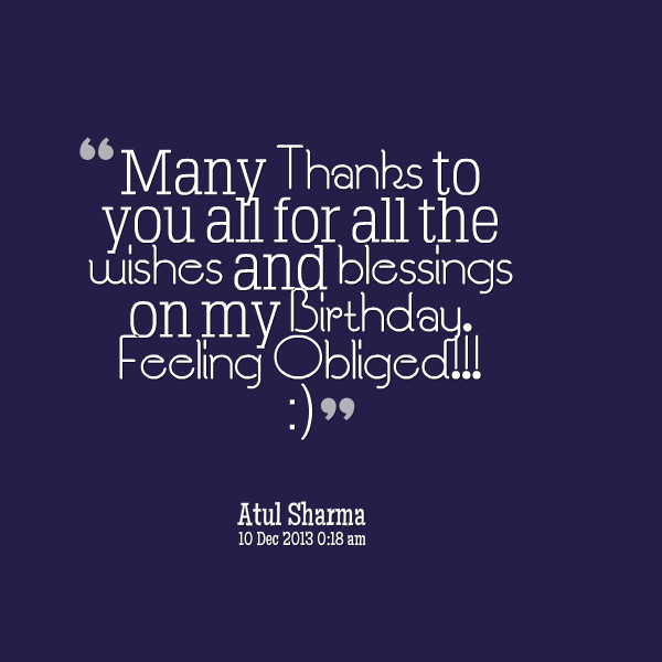 Birthday Thanks Quotes
 Birthday Quotes My Blessing QuotesGram