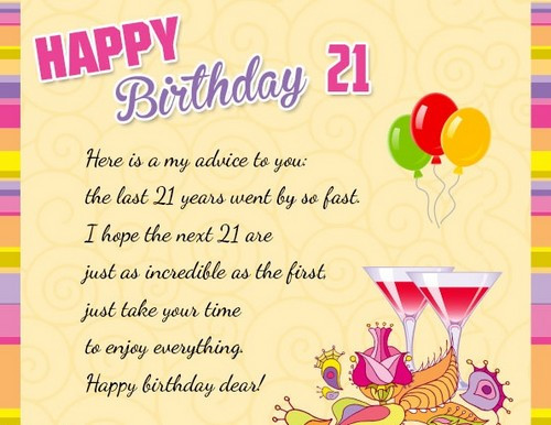 Birthday Wishes For 21 Year Old
 21st Birthday Quotes and Wishes