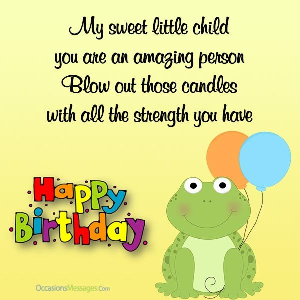 Birthday Wishes For A Child
 Happy Birthday Wishes for Kids Occasions Messages
