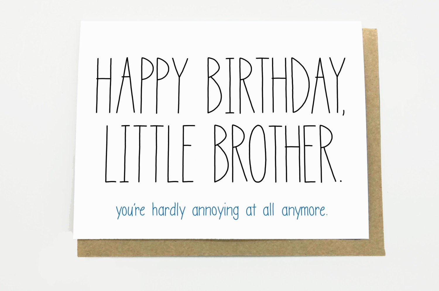 Birthday Wishes For Little Brother
 Funny Birthday Card Little Brother You re by CheekyKumquat