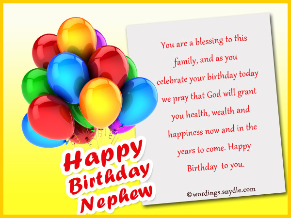 Birthday Wishes For Nephew
 Nephew Birthday Messages Happy Birthday Wishes for Nephew