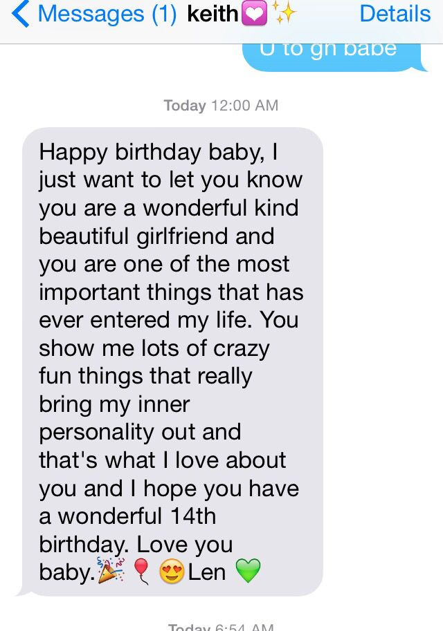 Birthday Wishes Text
 Text from bae on