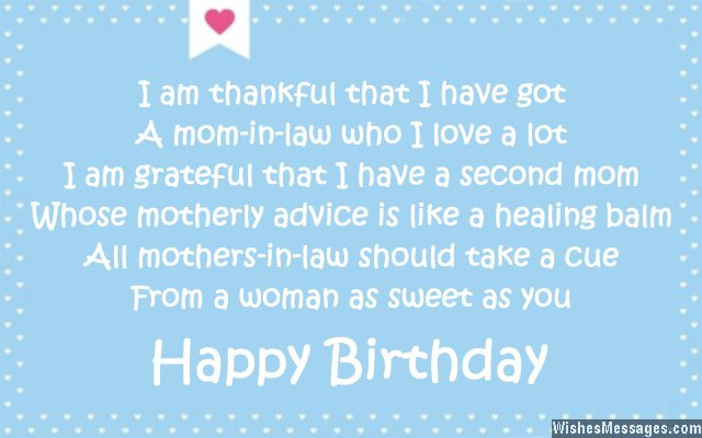 Birthday Wishes To Mother In Law
 Sweet Mother In Law Quotes QuotesGram