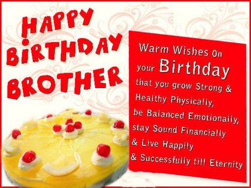 Birthday Wishes To My Brother
 60 Cute Birthday SMS for Brother