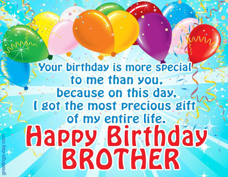 Birthday Wishes To My Brother
 Happy Birthday Brother Free Ecards Wishes in