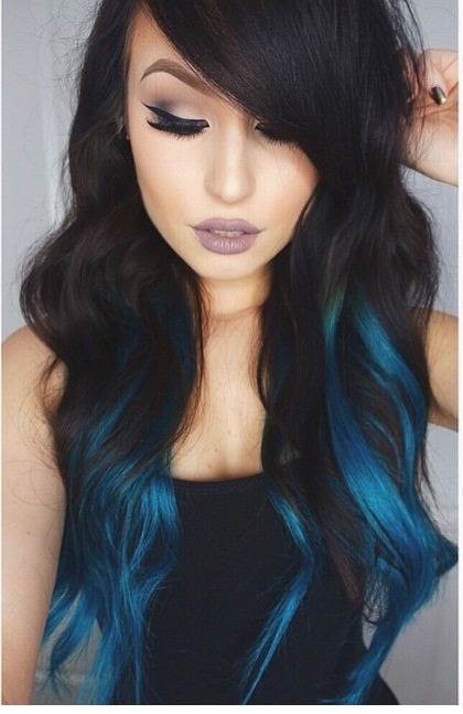 Black And Blue Hairstyles
 30 Blue Ombre Hair Color Ideas For Bold Trendsetters