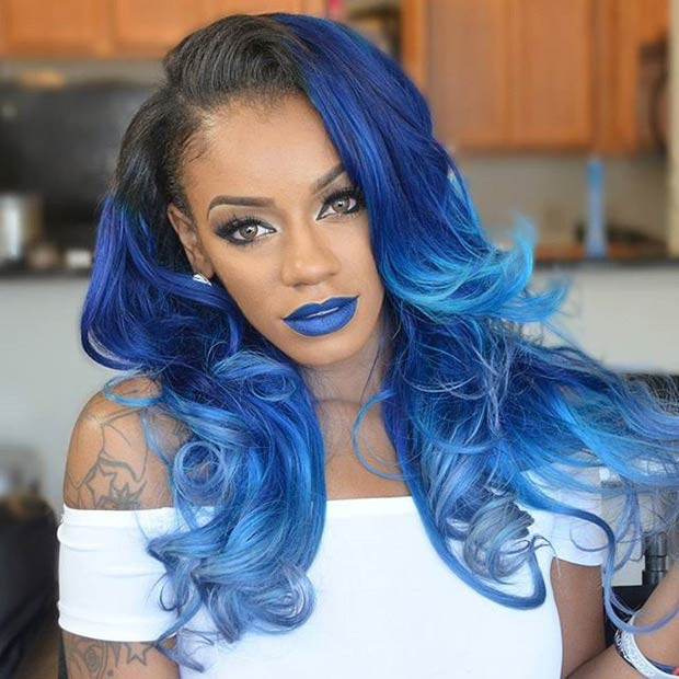 Black And Blue Hairstyles
 29 Blue Hair Color Ideas for Daring Women