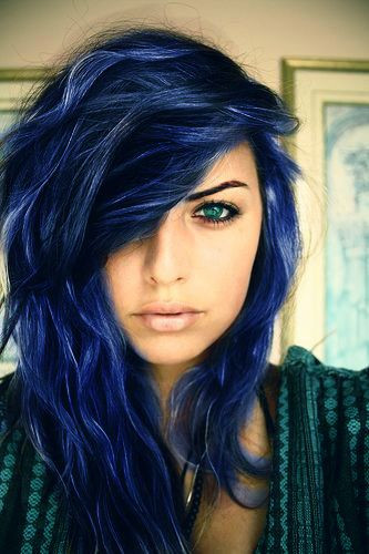 Black And Blue Hairstyles
 Blue Black Hair Tips And Styles