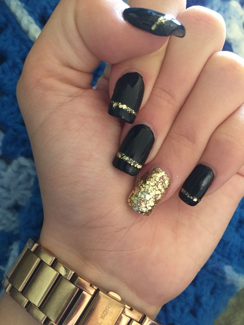 Black And Gold Nail Ideas
 Black and gold nails