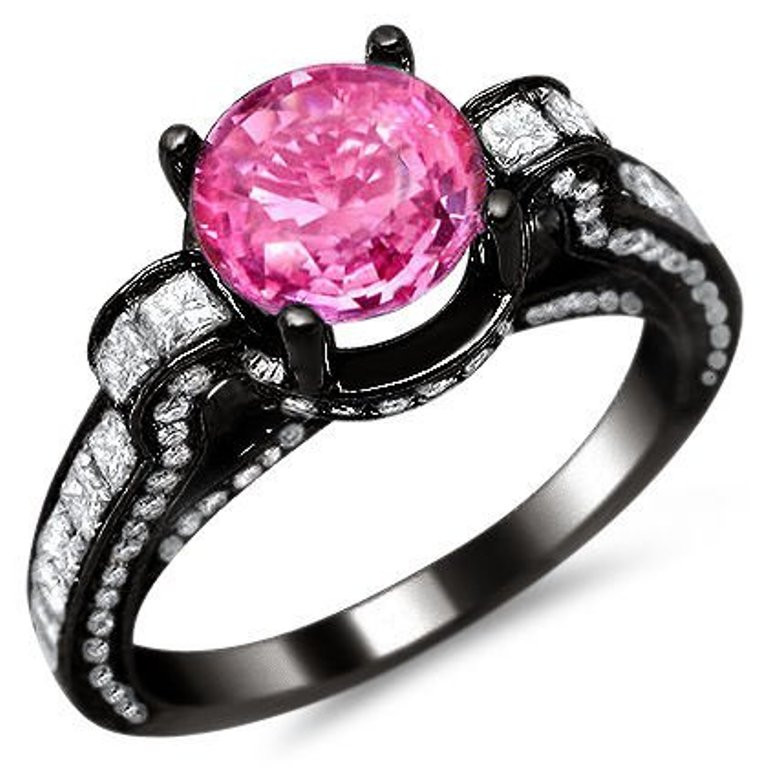 Black And Pink Wedding Rings
 Black And Pink Wedding Rings