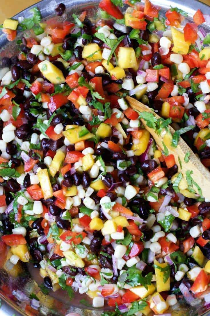 Black Bean Salsa Recipe
 black bean salsa recipe made with corn and mango
