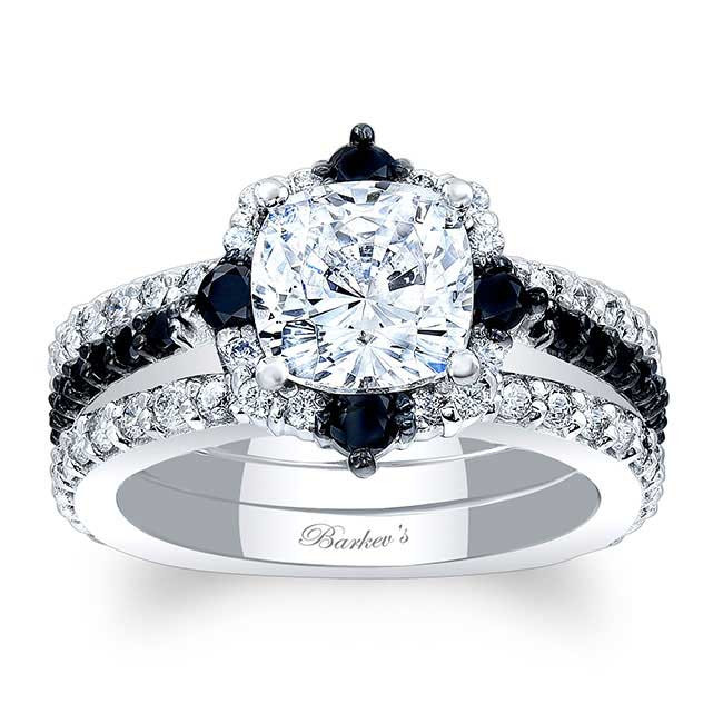 Black Diamond Wedding Ring Sets
 Barkev s Black Diamond Bridal Set 8006S2BK