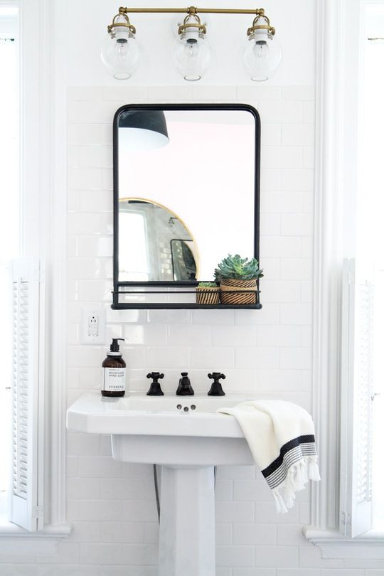 Black Framed Bathroom Mirror
 How to Hang a Bathroom Mirror on Ceramic Tile