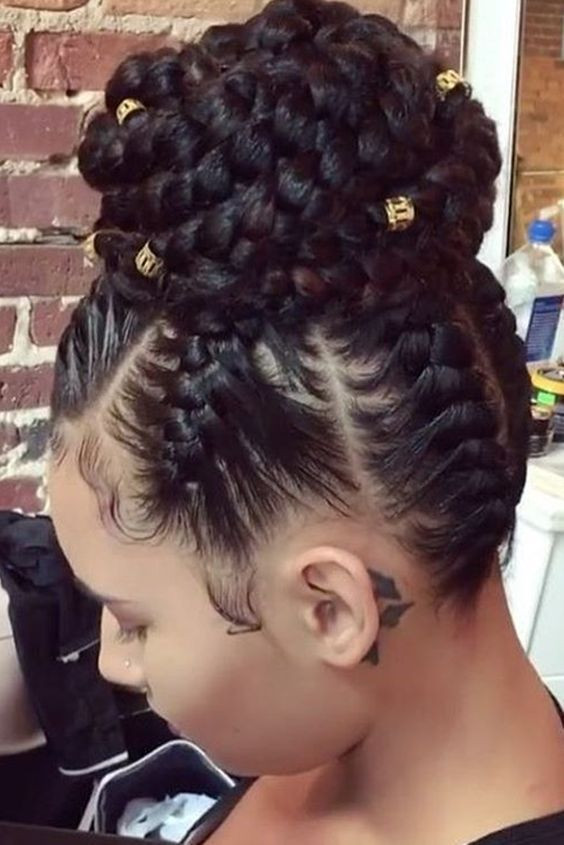 Black Hairstyles Braids Updo
 Pin by Vattire on Hairstyles