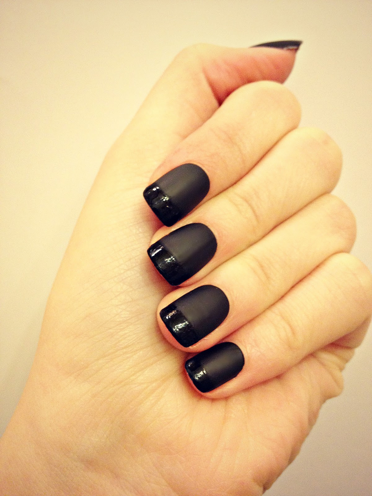 Black Nail Designs
 Sybella Nails black matte manicure nails