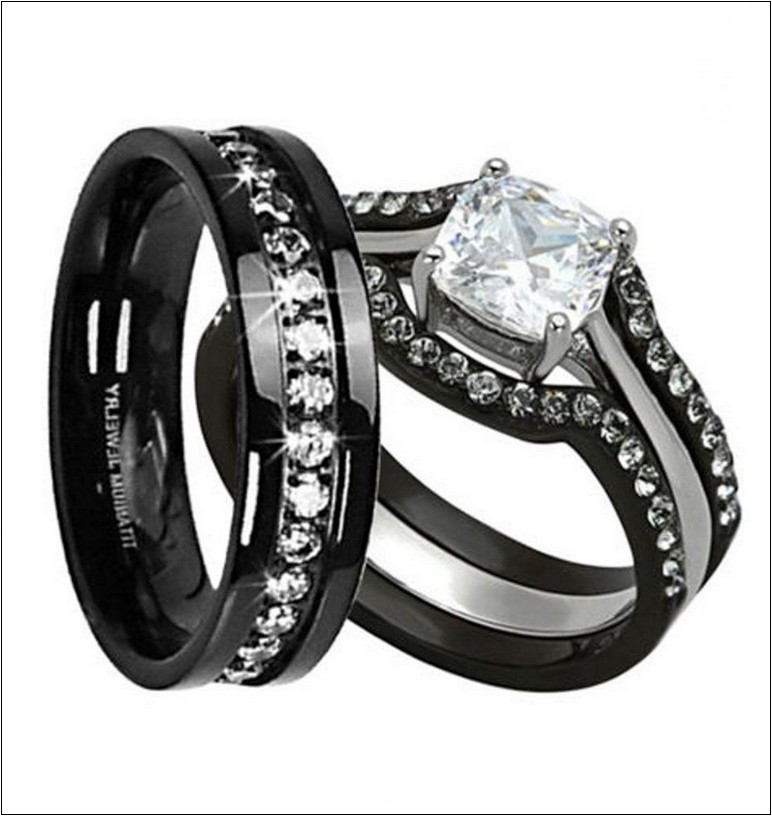 Black Onyx Wedding Ring
 Black yx Wedding Ring Sets Wedding Gallery Vintage