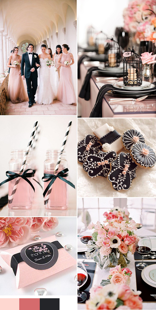 Black Wedding Theme
 2016 Spring Wedding Color Trends Chapter e Seven Pink
