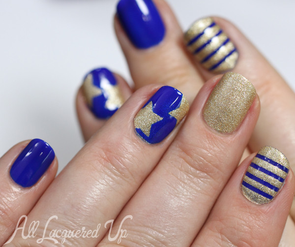 Blue And Gold Nail Art
 Patriotic Nails 9 Memorial Day Nail Art Ideas All