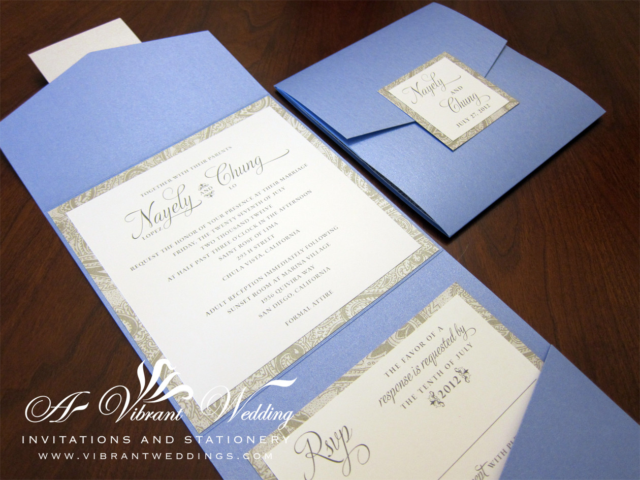 Blue And Silver Wedding Invitations
 Blue and Silver Wedding Invitation – A Vibrant Wedding