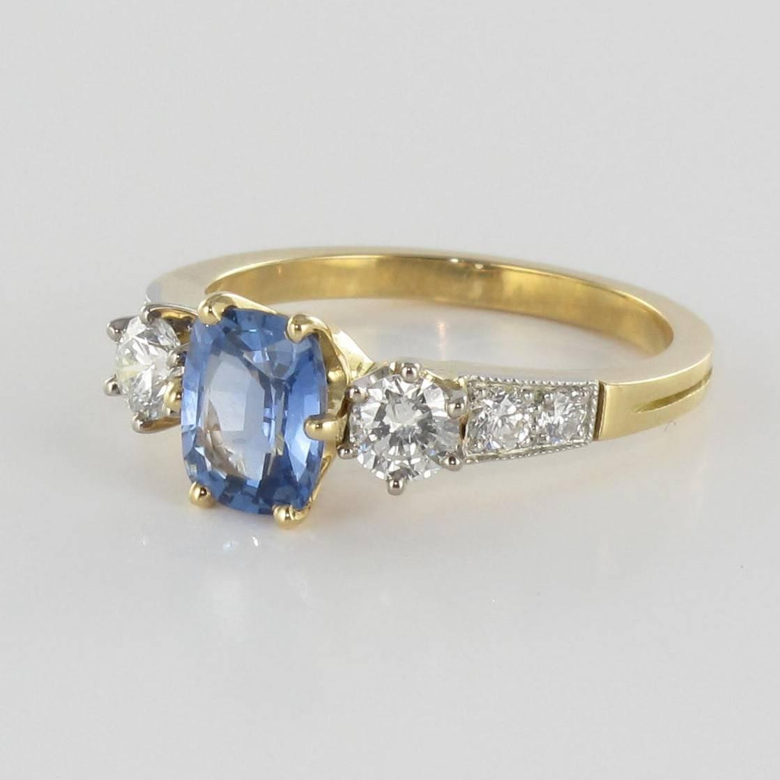 Blue Diamond Rings For Sale
 Blue Sapphire and Diamond ring For Sale at 1stdibs