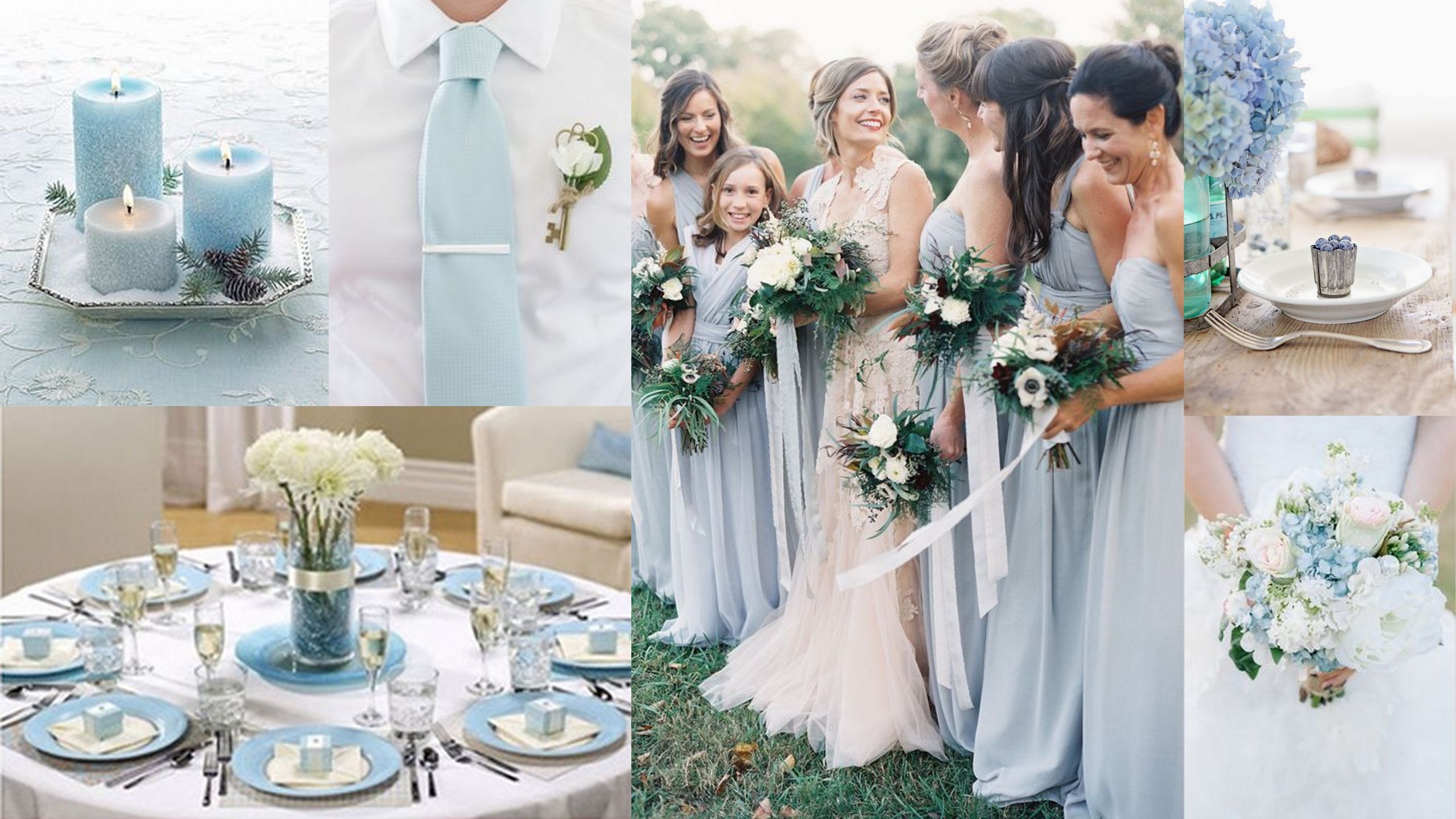 Blue Themed Weddings
 Top 5 Color Theme for Spring Wedding