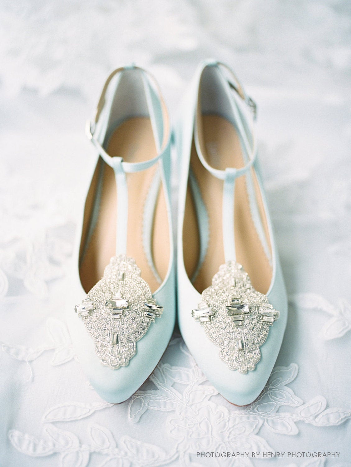 Blue Wedding Shoes For Bride
 Art Deco Something Blue Wedding Shoes Great Gatsby Crystal