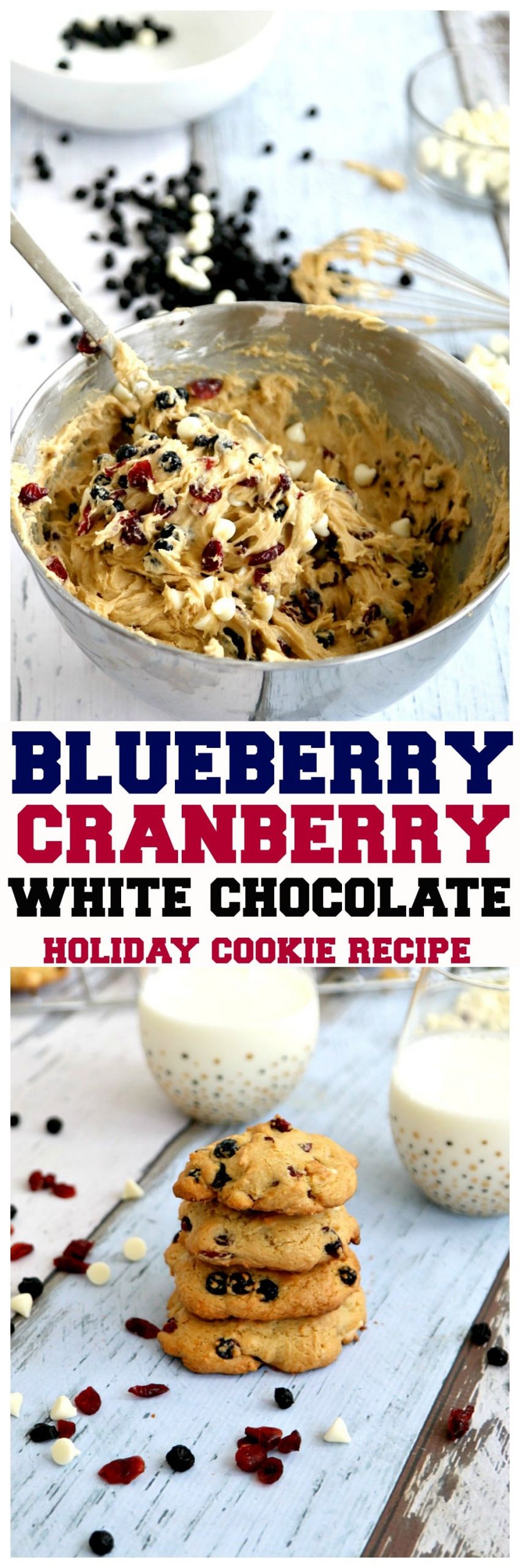 Blueberry White Chocolate Cookies
 Blueberry Cranberry & White Chocolate Cookies