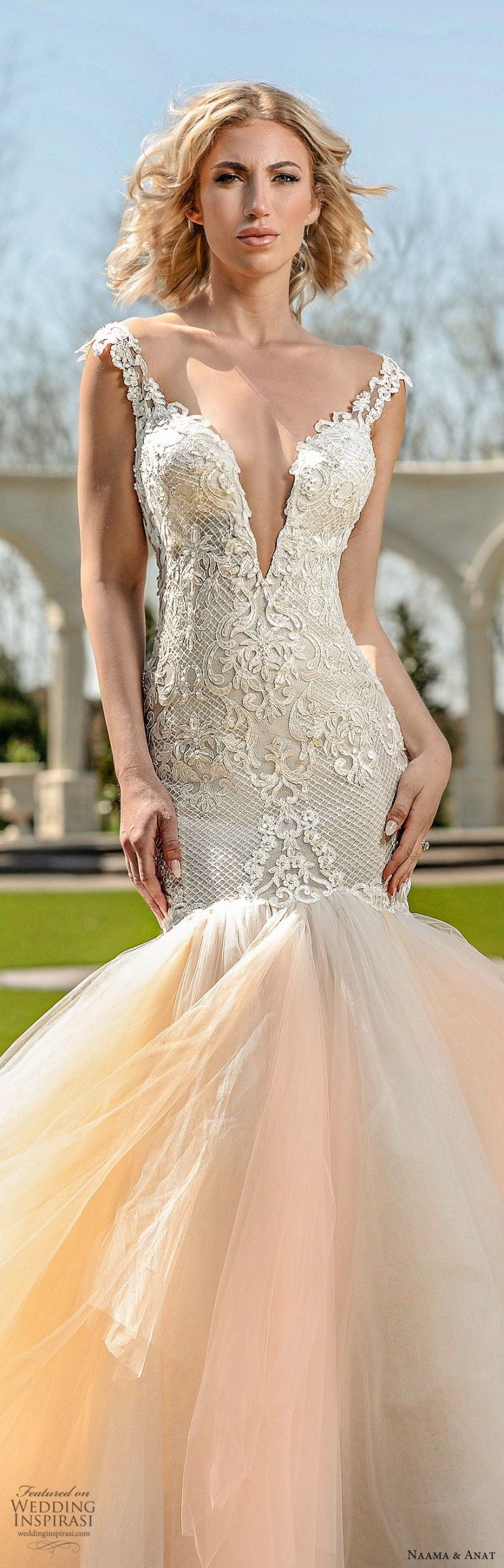 Blush Wedding Gowns 2020
 Naama & Anat Spring 2020 Wedding Dresses — “Royal Blossom