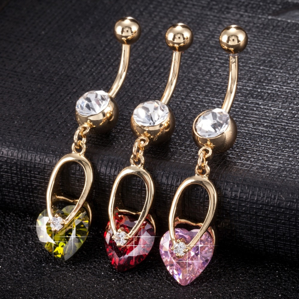 Body Jewelry Fashion
 New Arrival Heart hollow Fashion Navel Rings Body Jewelry